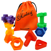 12 pc Jumbo Nuts and Bolts Set With Tote
