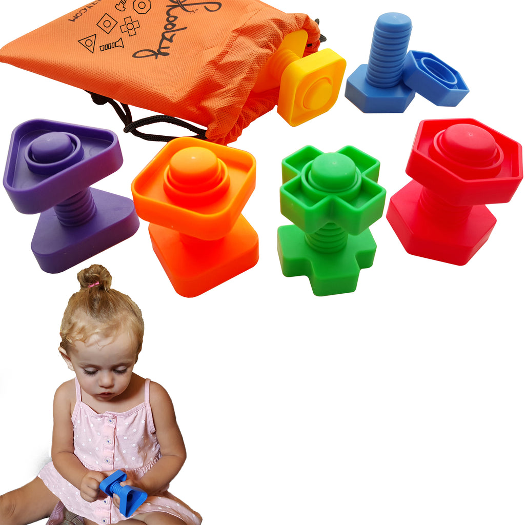 12 pc Jumbo Nuts and Bolts Set With Tote <p> <font> <small><b>SK-009</small>