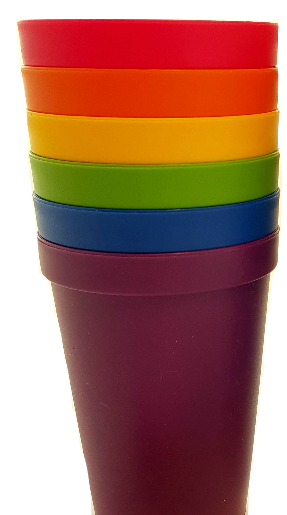 Mini Cup Stoppers - Transparent Rainbow Assortment