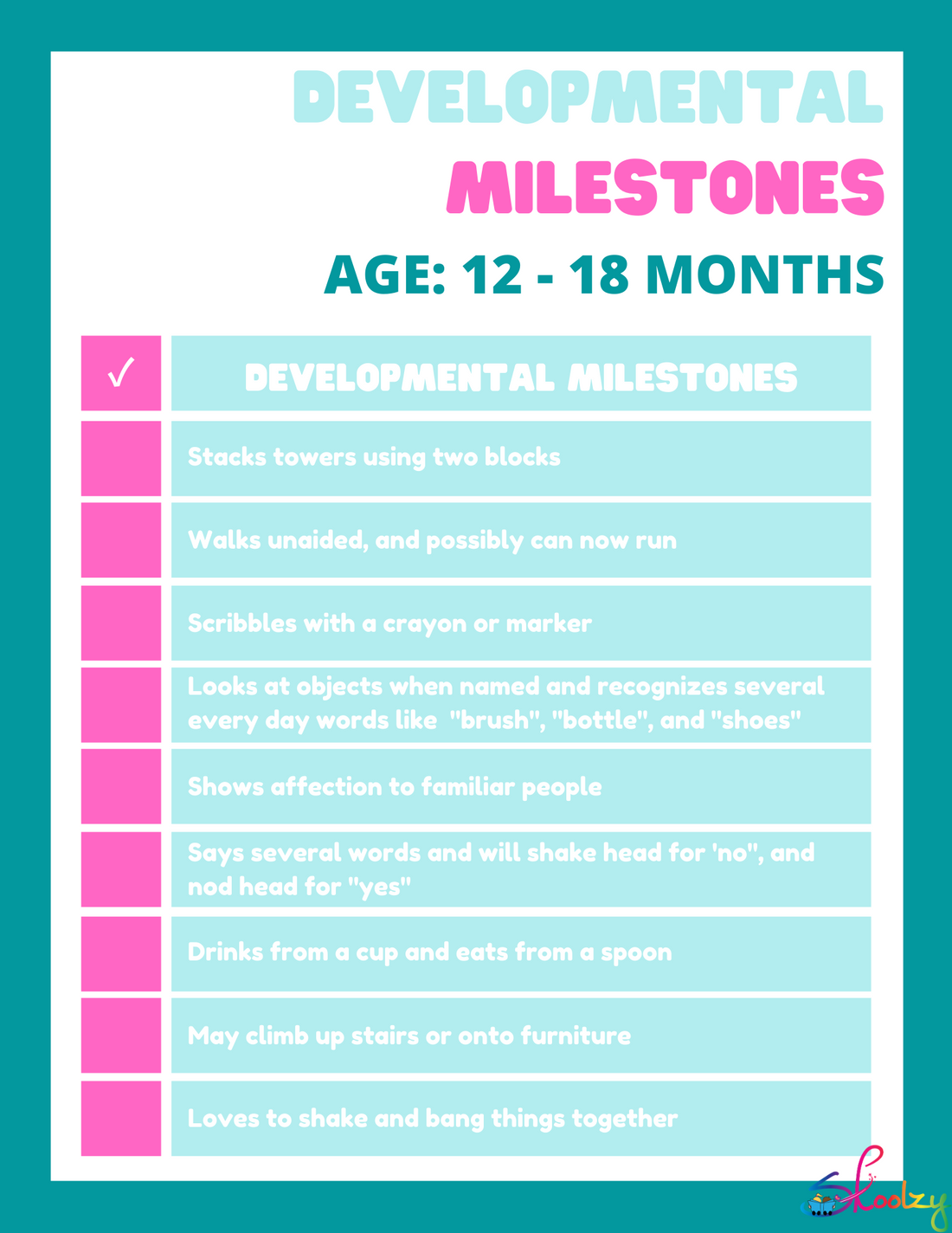 Developmental Milestones 12-18 months