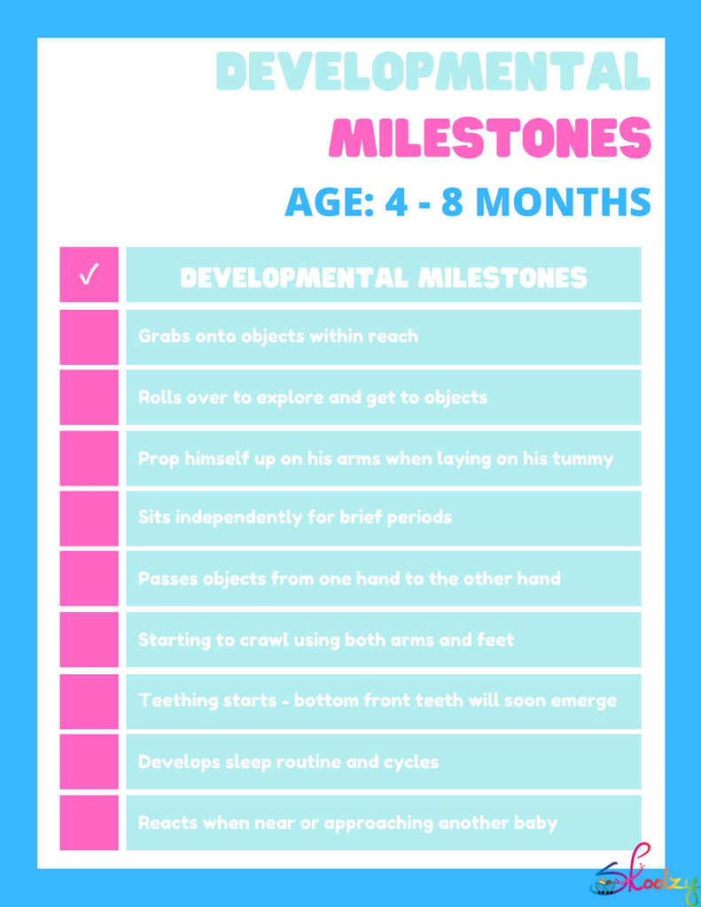Developmental Milestones: 4 - 8 months