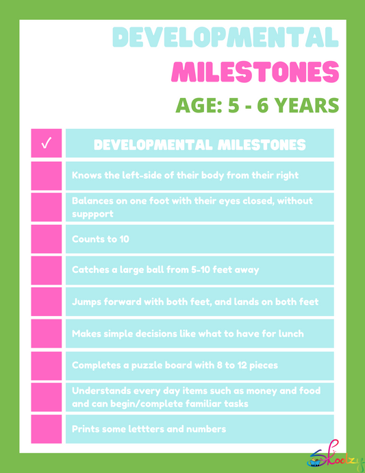 Developmental Milestones 5-6 years