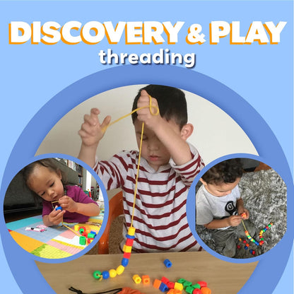 Rainbow Stringing Beads for Toddlers 30 Pcs