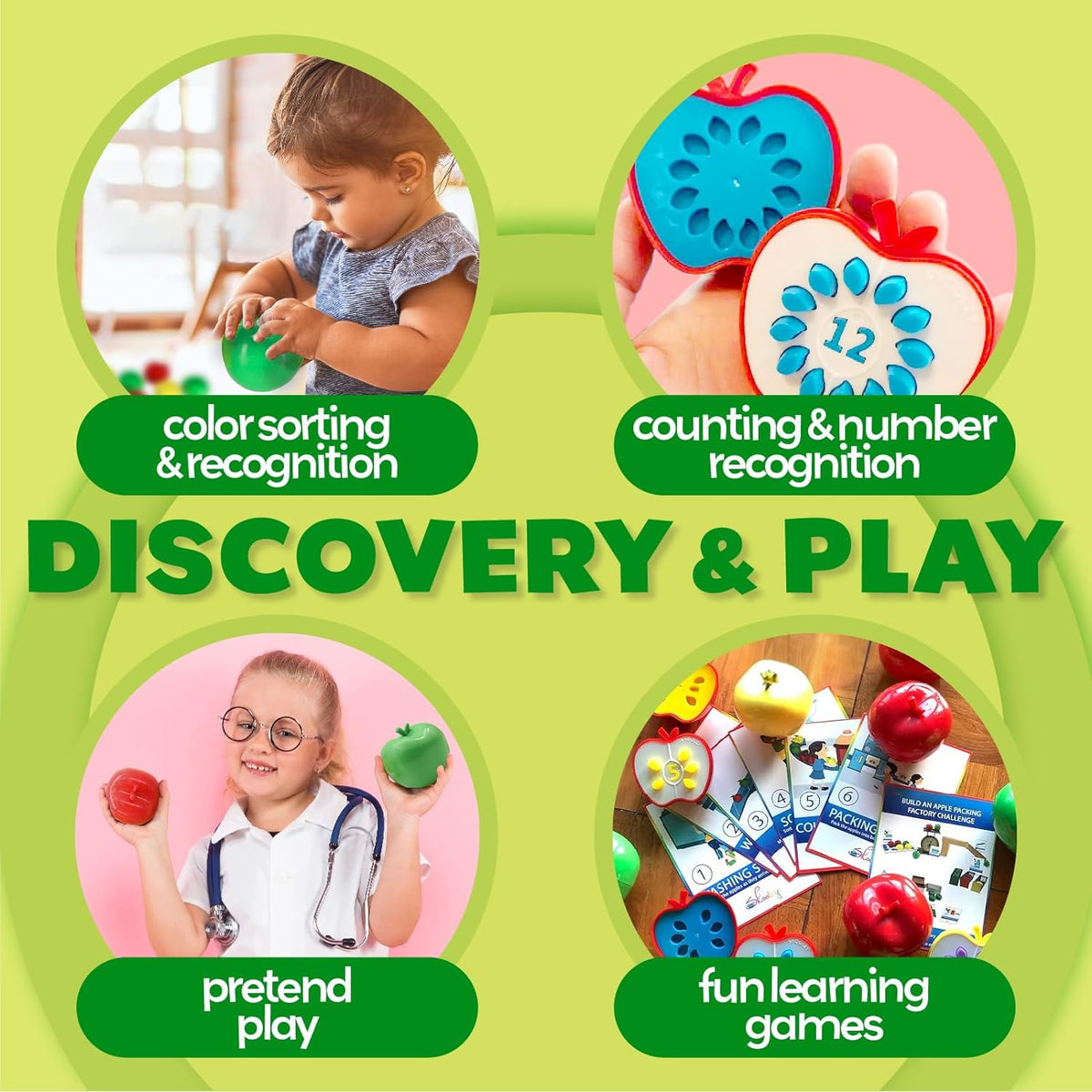 Counting Toddler Games - STEM Apple Factory Learning Toys