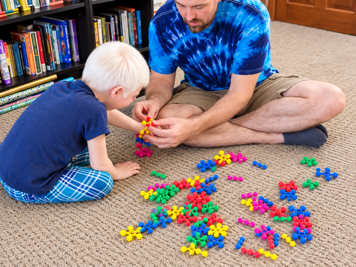Star Flex Creative Connecting Construction Kit for Kids by Skoolzy