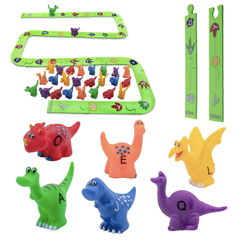 Alpha Tracks Dinosaur Uppercase Lowercase Alphabet Matching Game for ABC Learning (41pcs)<p><font><small>SK-083</font></small></p>