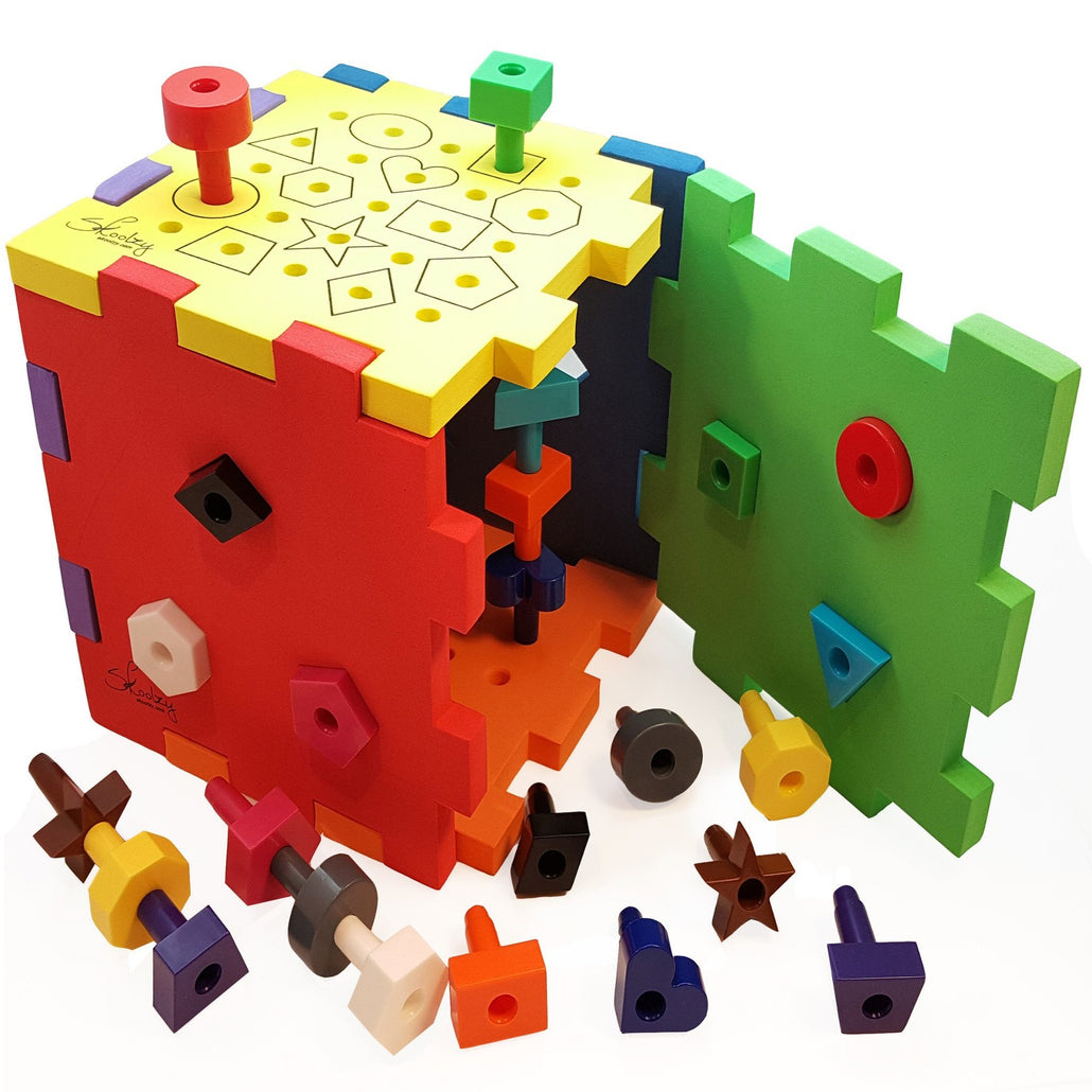 Activity Cube for Toddlers - Shape Sorter Pegboard<p><font><small><b>SK-033</small></font></p>