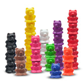 Sorting Bears Preschool Learning Activities 10 colors, Set of 50 Counters Counting Toys, Toddlers to Kindergarten STEM Activities