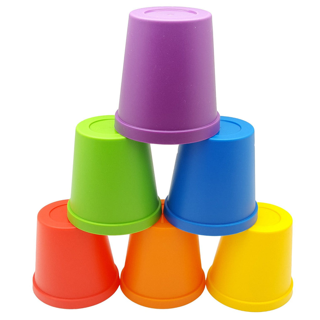 6 Rainbow Color Matching Cups for Toddlers & Color Sorting Toys for ...